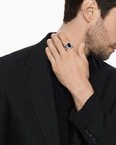 Streamline® Signet Ring in Sterling Silver with Black Onyx, 18.8mm